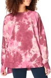 Sweaty Betty After Class Sweatshirt In Pink Tie Dye Print
