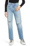 Slvrlake Sophie Ripped Mid Rise Straight Leg Jeans In Ventura