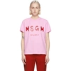 Msgm Teen Logo-print Cotton T-shirt In Pink