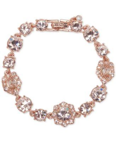 Givenchy Clear & Colored Crystal Flex Bracelet In Rose Gold