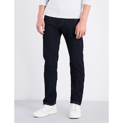 7 For All Mankind The Straight Ny Rinse Slim-fit Straight Jeans In Nero