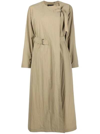 Isabel Marant Oversized Asymmetric Trench Coat In Beige