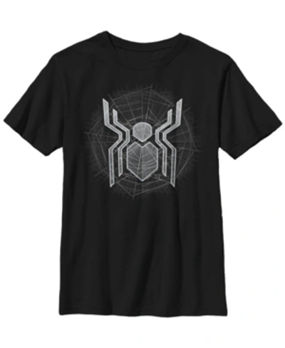 Fifth Sun Kids' Boy's Marvel Spider-man: Far From Home Ghostly Logo Child T-shirt In Black