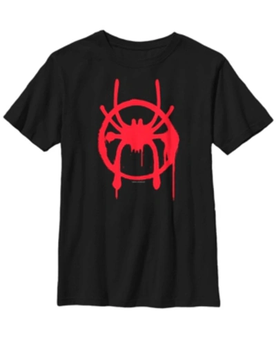 Fifth Sun Kids' Boy's Marvel Spider-man: Into The Spider-verse Symbol Child T-shirt In Black