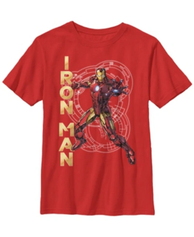 Fifth Sun Kids' Boy's Marvel Iron Man Repulsors Armed Child T-shirt In Red