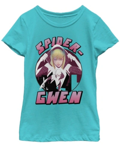 Fifth Sun Kids' Girl's Marvel Spider Gwen Child T-shirt In Tahiti Blue