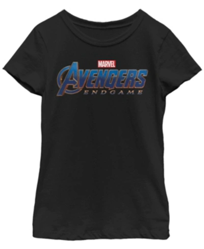 Fifth Sun Kids' Girl's Marvel Avengers: Endgame Classic Logo Child T-shirt In Black