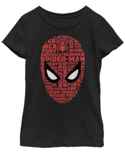 Fifth Sun Kids' Girl's Marvel Spider-man: Far From Home Keywords Child T-shirt In Black