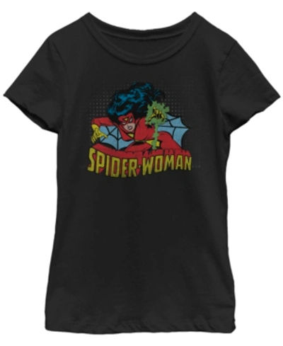 Fifth Sun Kids' Girl's Marvel Spider-woman Venom Blasts Child T-shirt In Black