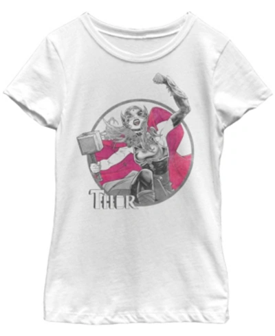 Fifth Sun Kids' Girl's Marvel Jane Foster Thor Hammer Child T-shirt In White