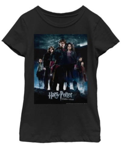 Fifth Sun Kids' Girl's Harry Potter Goblet Of Fire Poster Child T-shirt In Black