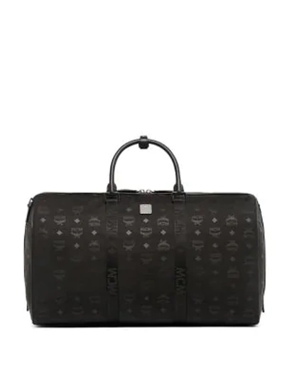 Mcm Dieter Monogrammed Weekender Bag In Black