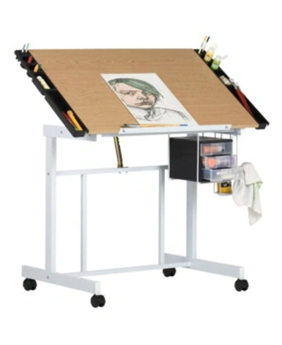 Clickhere2shop Deluxe Craft Station White / Maple In Ups Box