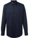 Prada Button-up Long-sleeve Shirt In Blue