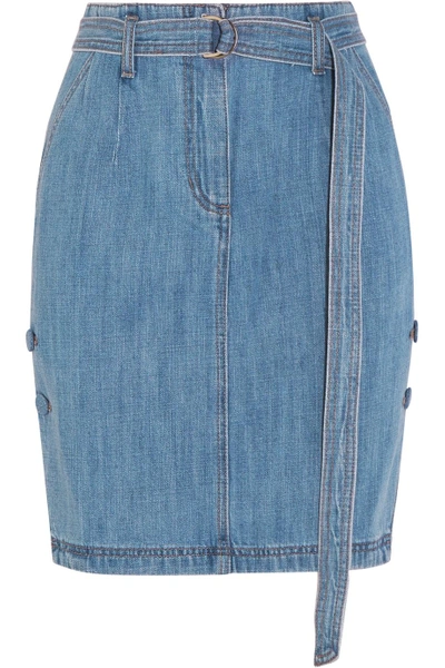 Sjyp Belted Denim Skirt