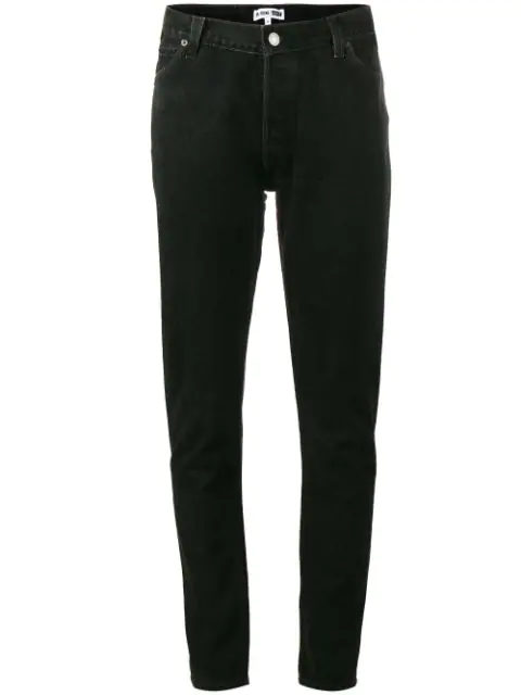 Re/Done High-Rise Ankle Crop Jeans Black | ModeSens