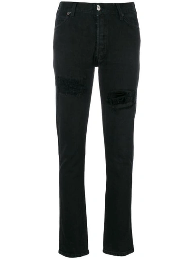 Re/done High-rise Ankle Crop Jeans Black