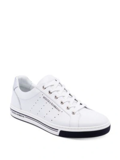 Dolce & Gabbana Low Perforated Sneakers In White