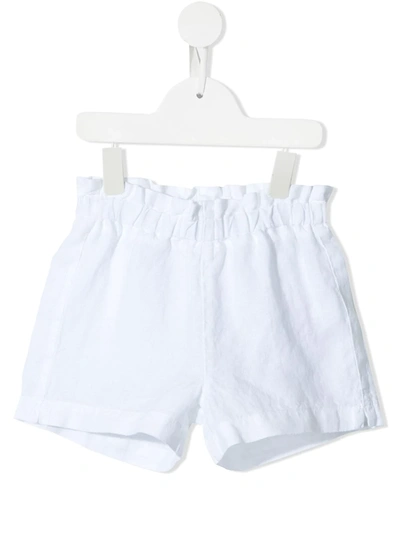 Il Gufo Kids' Paperbag-waist Linen Shorts In White