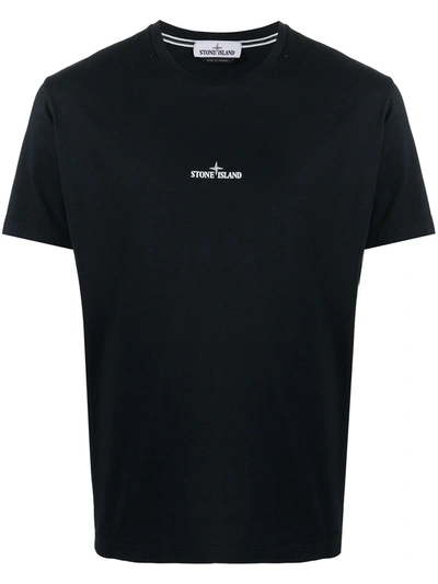 Stone Island Marble Three-print Cotton-jersey T-shirt In Black
