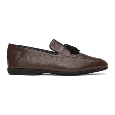 Paul Stuart Men's Tassel Leather Slip-on Shoes In Brown