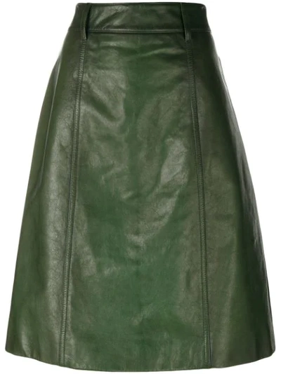 Prada Flared A-line Skirt - Green