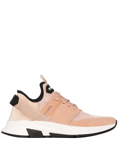 Tom Ford Jago Colorblock Trainer Sneakers In Nude