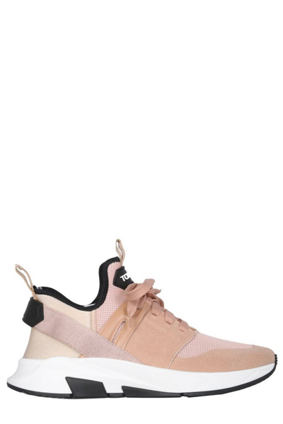 Tom Ford Jago Logo-patch Sneakers In Neutrals