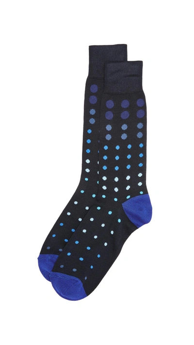 Paul Smith Gradient Spot Socks In Blue