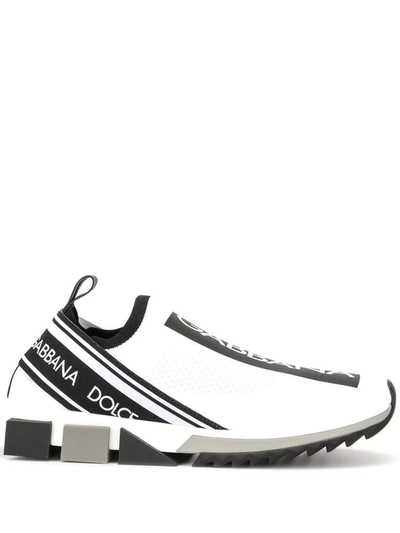 Dolce E Gabbana Men's  White Synthetic Fibers Slip On Sneakers