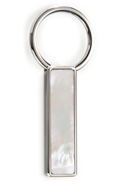 M-clipr M-link Mother Of Pearl Key Ring In White