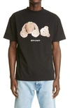 Palm Angels Bear Graphic Tee In Black