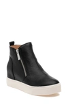 Jslides Sky Platform Wedge Sneaker Boot In Black Distressed