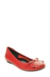 Vaneli Seeley Flat In Red Leather