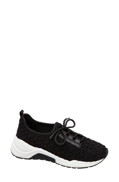 Linea Paolo Rodger Sneaker In Black Padded Fabric
