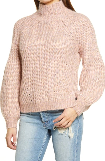 All In Favor Puff Sleeve Sweater In Pink