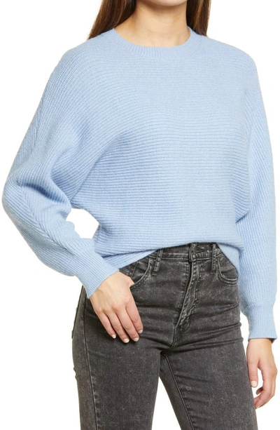 All In Favor Ribbed Sweater In Blue