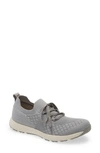 Traq By Alegria Froliq Knit Sneaker In Grey Leather