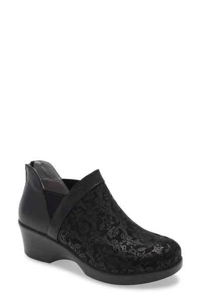 Alegria Natalee Chelsea Boot In Goth Black Leather
