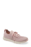 Traq By Alegria Froliq Knit Sneaker In Blush Leather