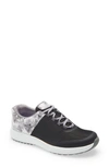 Traq By Alegria Jaunt Knit Sneaker In Grey Leather
