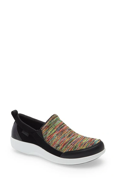 Traq By Alegria Melodiq Slip-on Sneaker In Multi Waves Leather