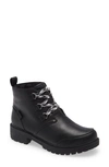 Alegria Cheri Water Resistant Hiker Boot In Smooth Black Leather