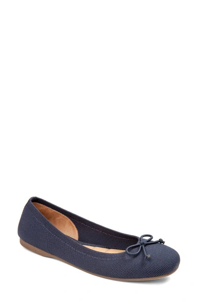 Me Too Harmony Knit Ballet Flat In Navy Mesh