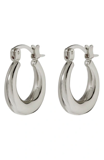 Luv Aj Martina Huggie Hoop Earrings In Silver