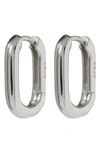 Luv Aj Chain Link Huggie Hoop Earrings In Silver