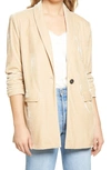 Endless Rose Velvet Blazer In Beige