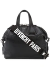 Givenchy Small Nightingale Leather Satchel With Logo Strap - Black