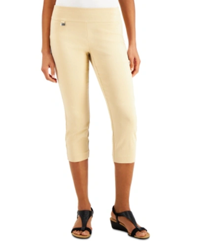 Alfani Tummy-control Pull-on Capri Pants, Regular & Petite Sizes, Created For Macy's In Tan/beige