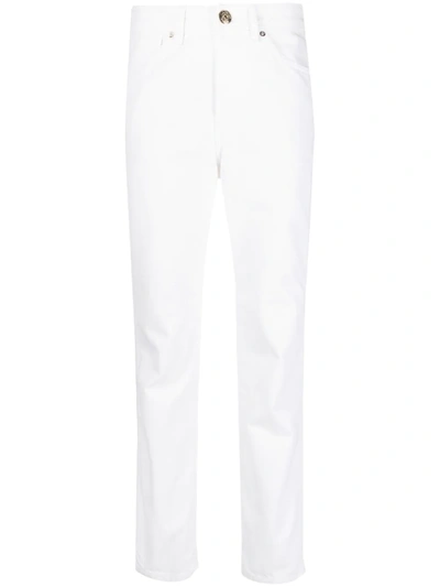 Lanvin Cropped Denim Jeans In White